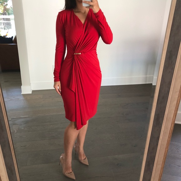 michael kors jersey wrap dress